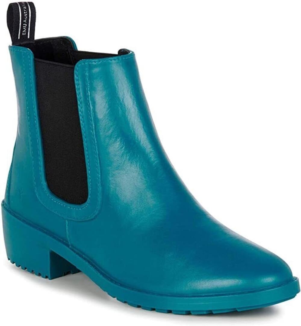 NWT EMU AUSTRALIA TURQUOISE TEAL BLUE WATERPROOF SHEARLING LINED BOOTS 8 -